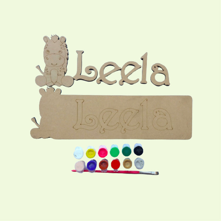 Personalised Animal Theme Nameplate DIY Kit - Zwende
