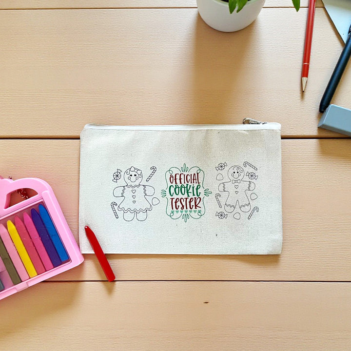 DIY Colour It Yourself Christmas Cookie Tester Pouch