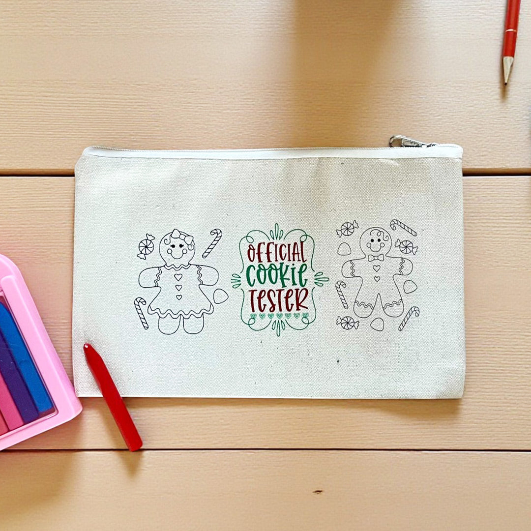 DIY Colour It Yourself Christmas Cookie Tester Pouch