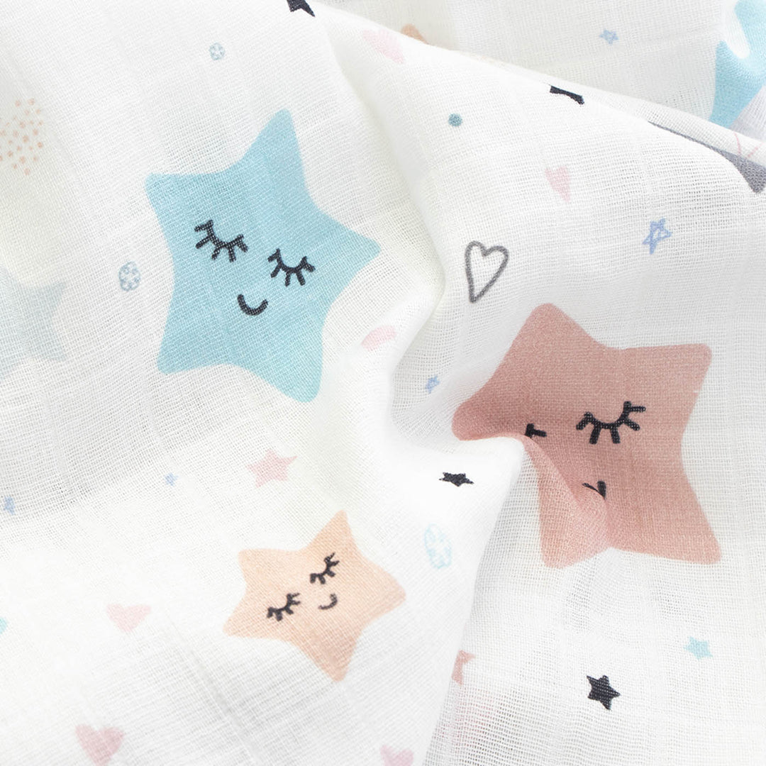 Personalized Twinkly Stars Bib & Burp Set | 0-4 Years