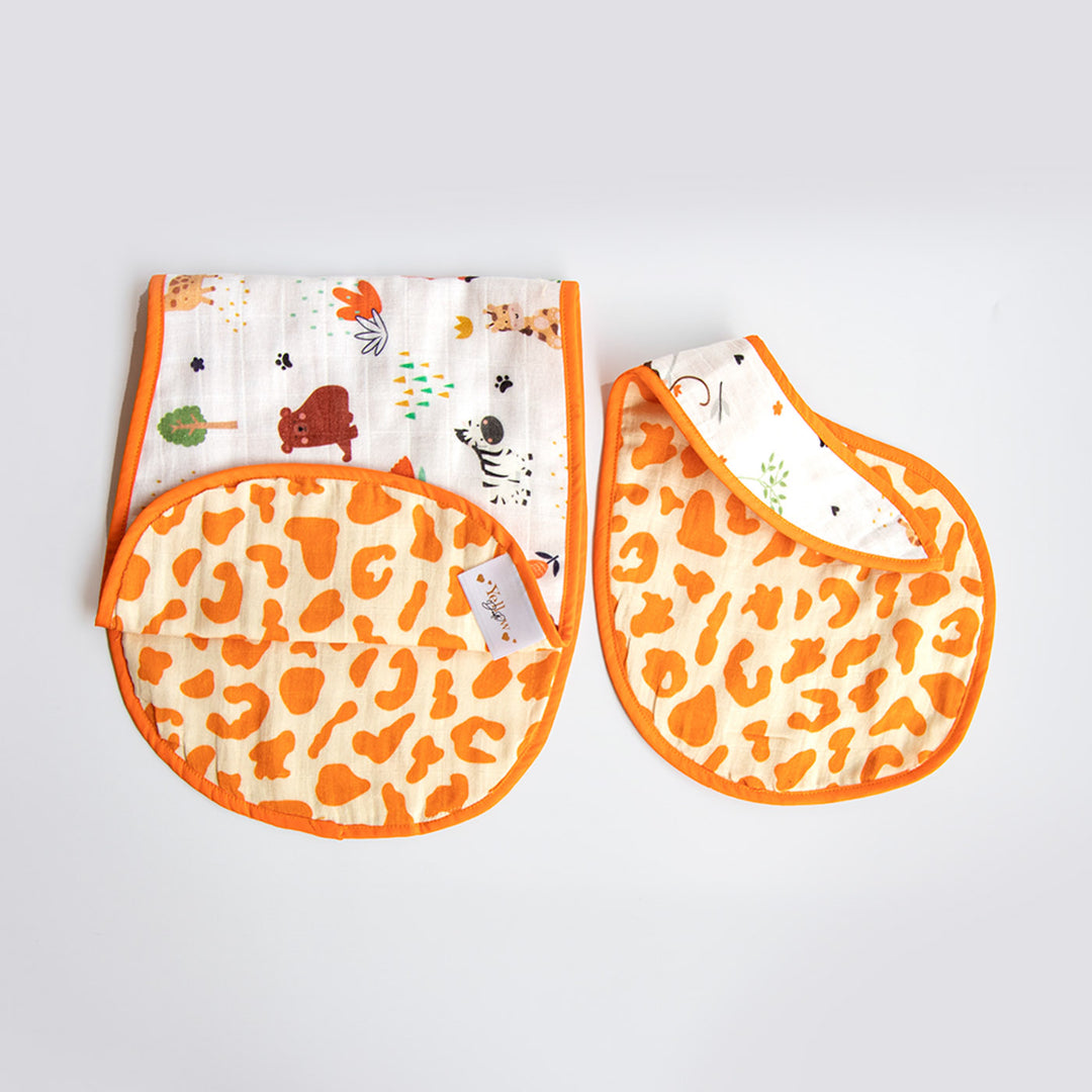 Personalized Baby Animals Bib & Burp Set | 0-4 Years
