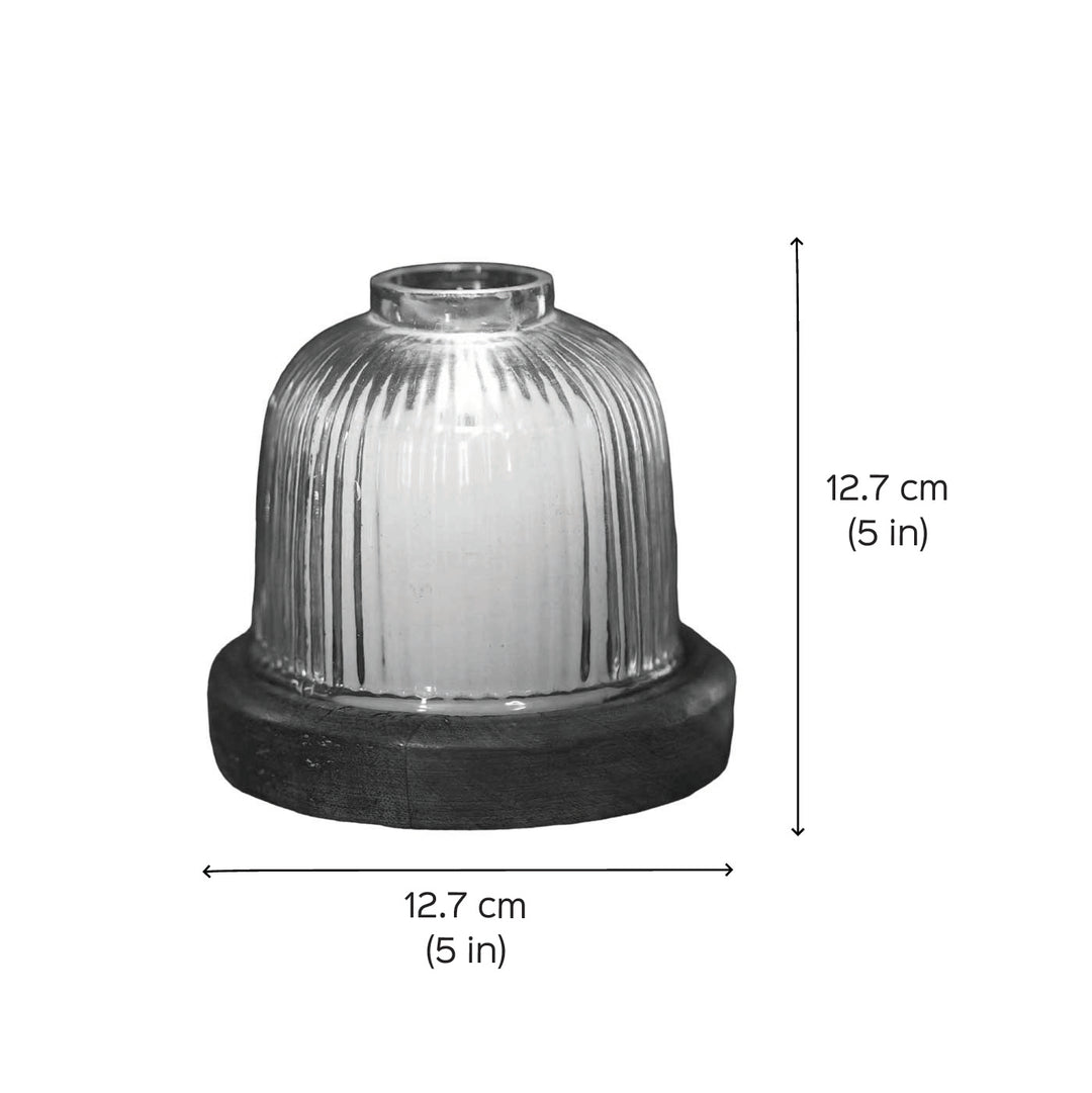 Handmade Stupa Glass Candle Holder