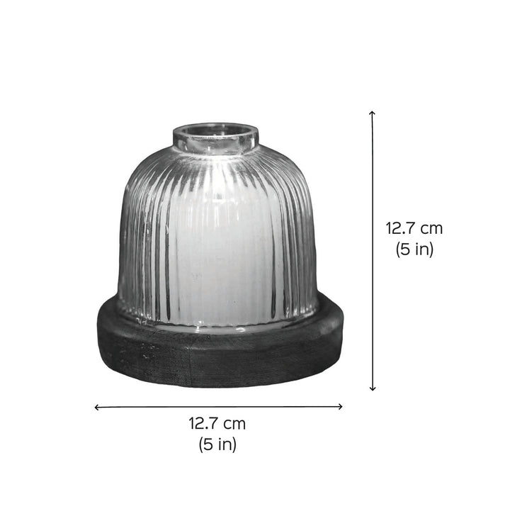 Handmade Stupa Glass Candle Holder