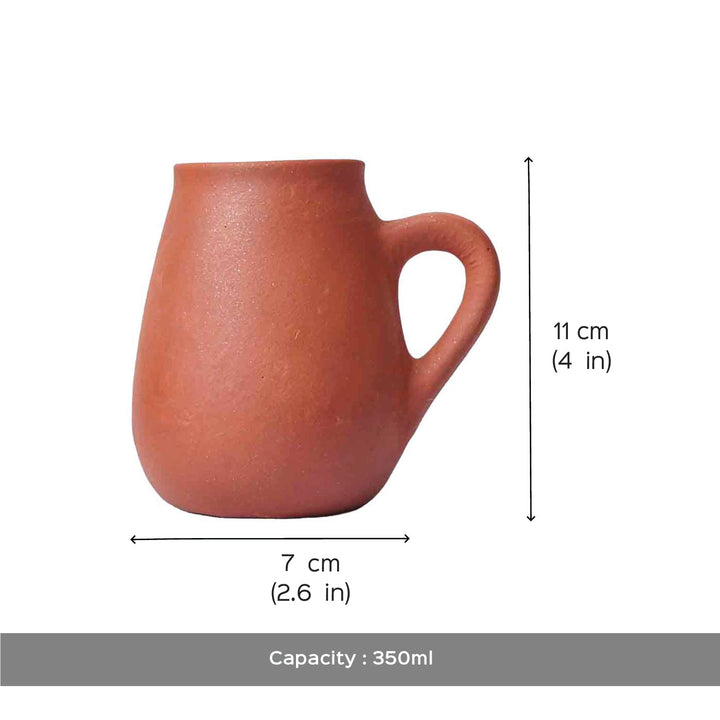 Personalized Hand-painted Floral Theme Monogram Terracotta Mug - R
