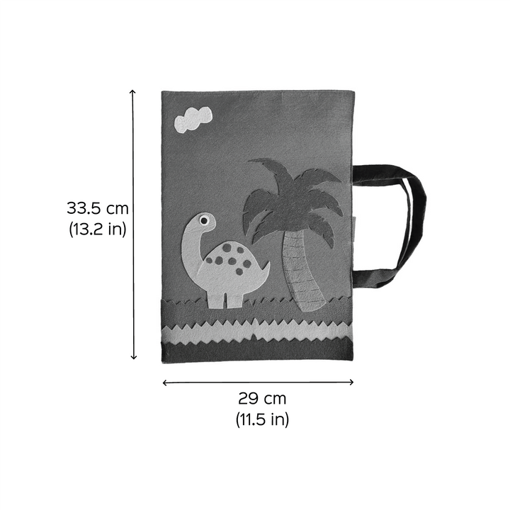 Personalized Handmade Dinosaur Theme Felt Kids Craft Folder