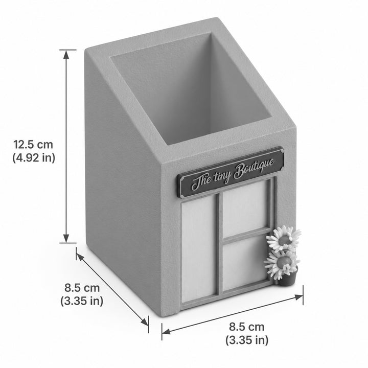 Personalized Handmade Miniature Ice Cream Shop Themed Pen Stand For Decor