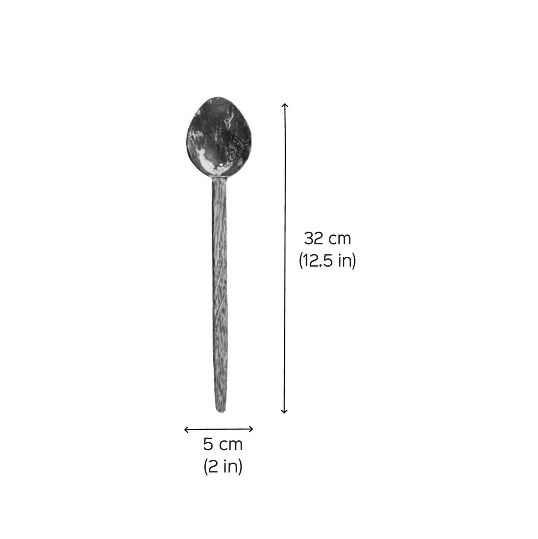 Eco-Friendly Handmade Large Coconut Shell Cooking Spoon | Set of 3