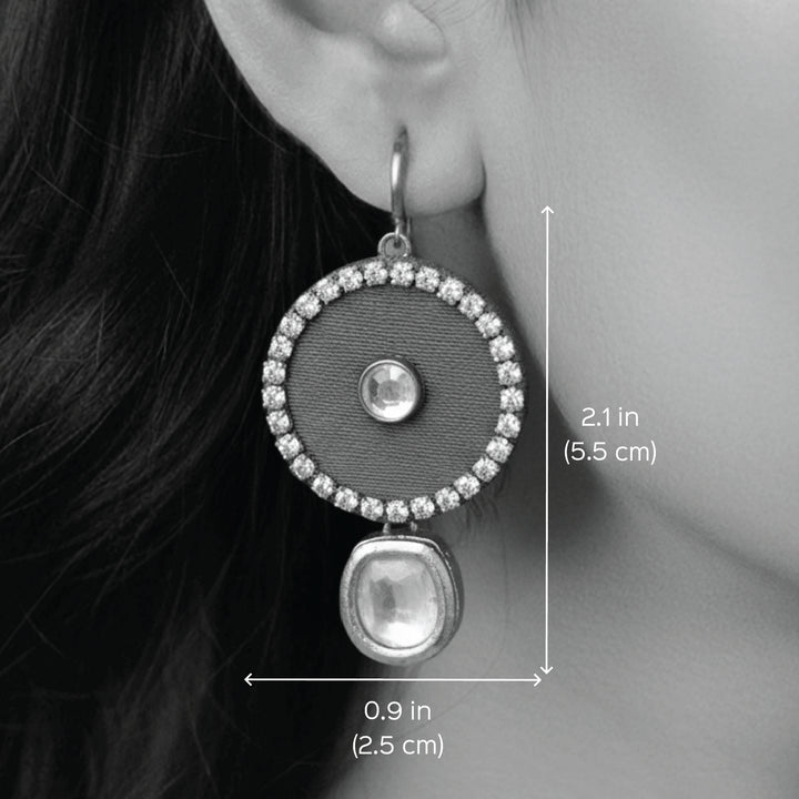 Handmade Kundan Gaji Silk Earrings