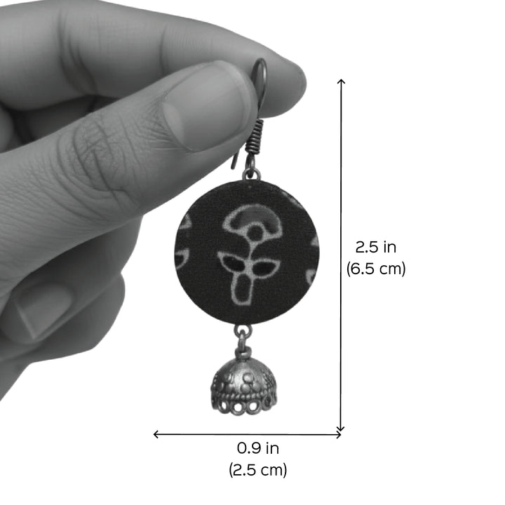 Handmade Drop Motif Jhumki Earrings