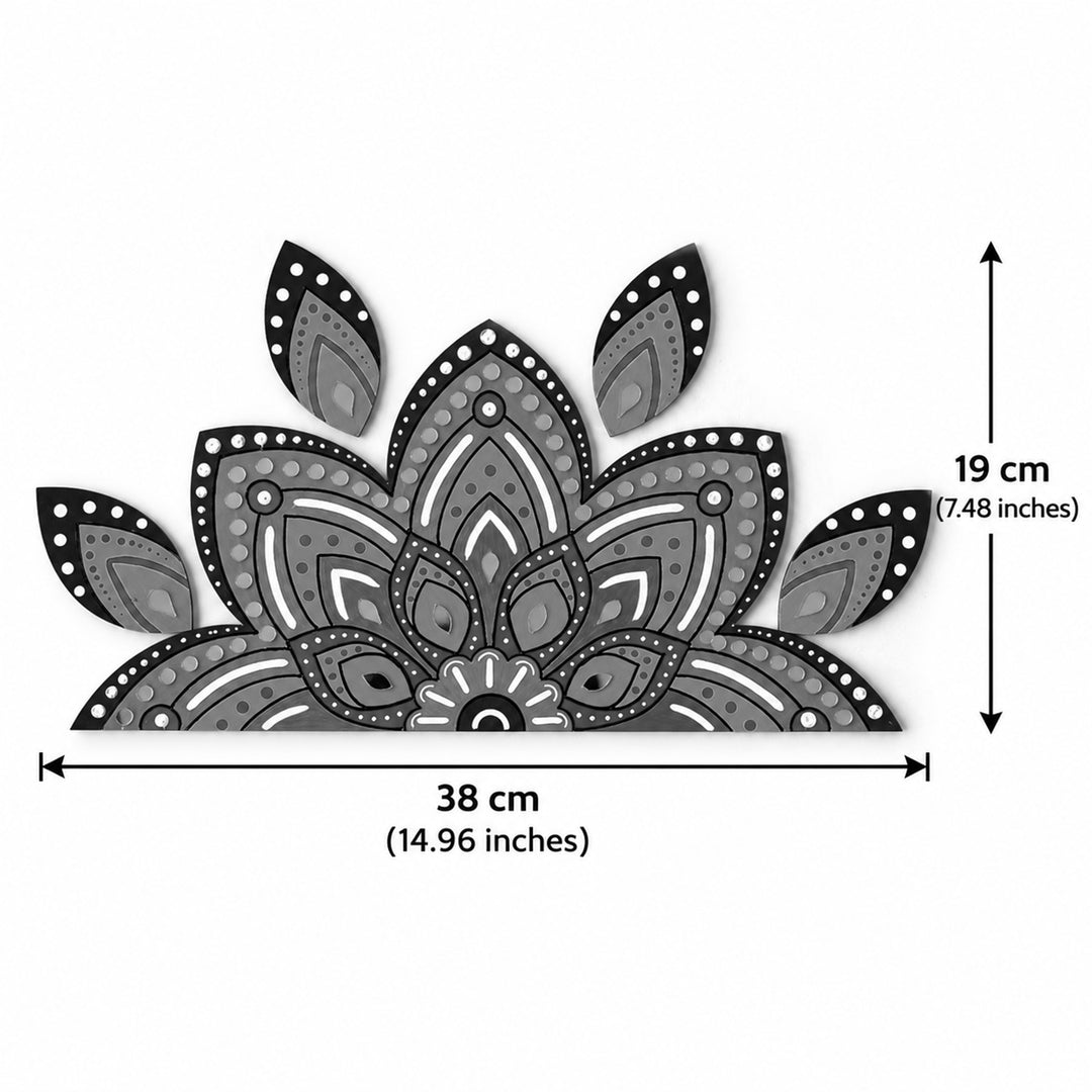 Hand-Painted Peacock Lotus Decorative Rangoli For Festive Decor
