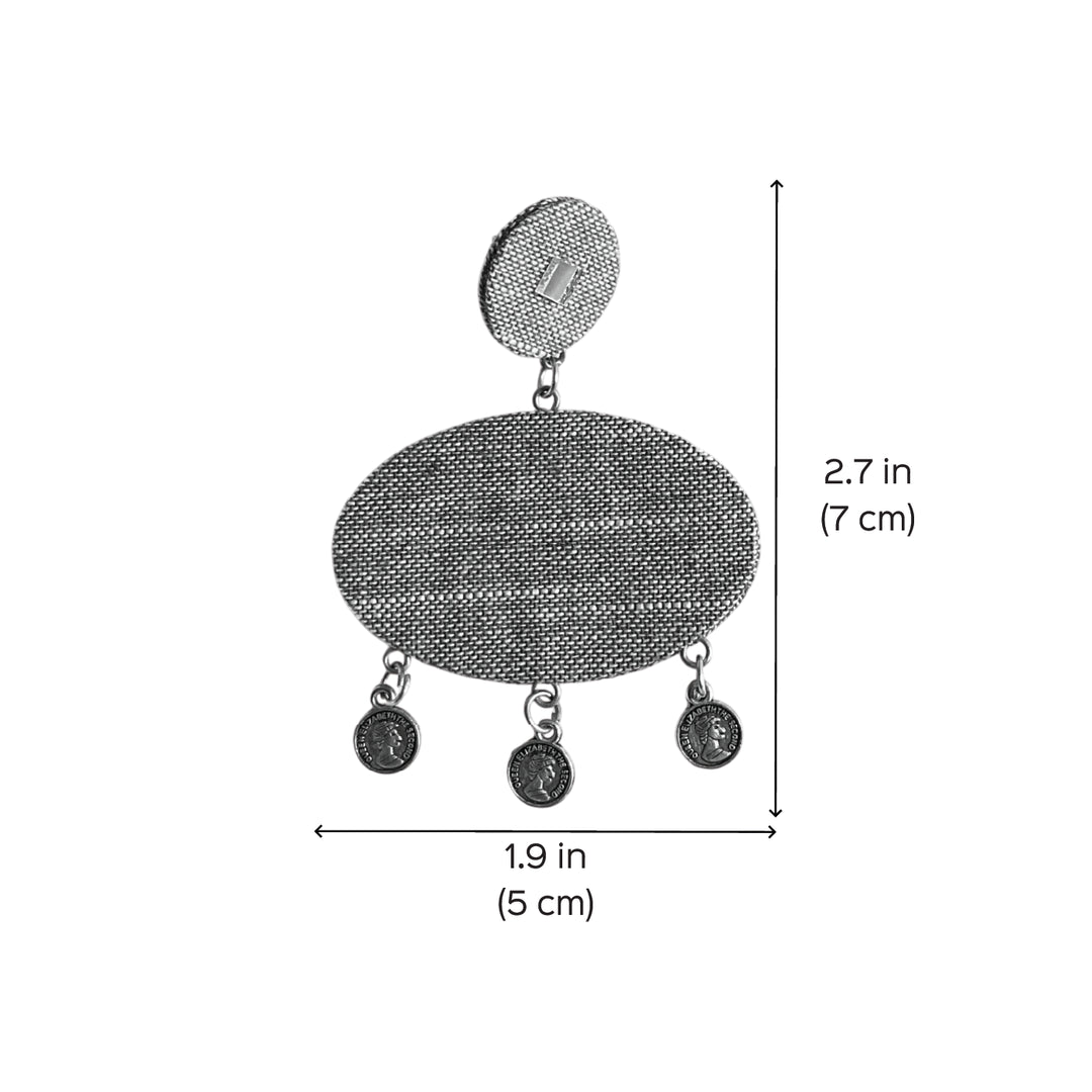 Handmade Denim Queen Statement Earrings