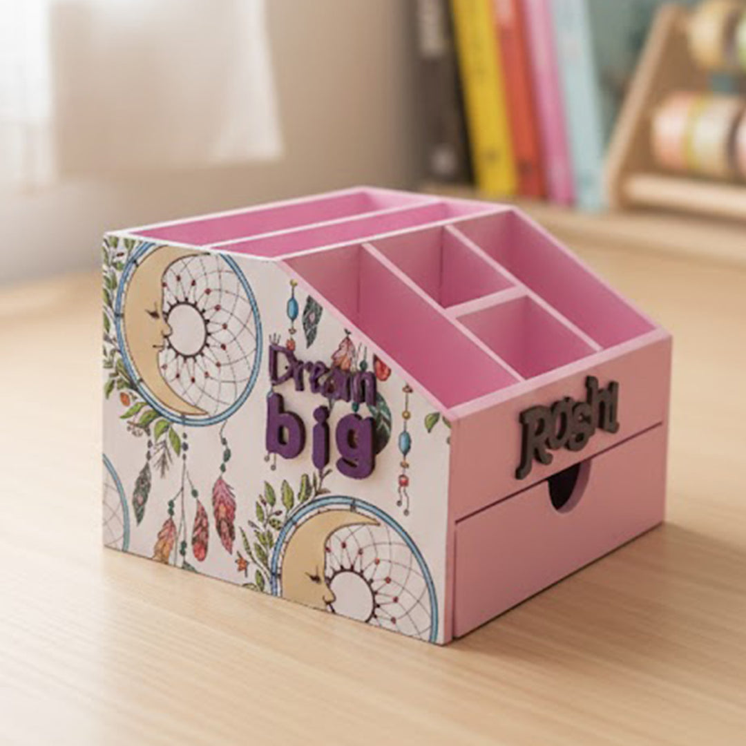 Pink Dream Catcher Personalized Handmade Stationary Box