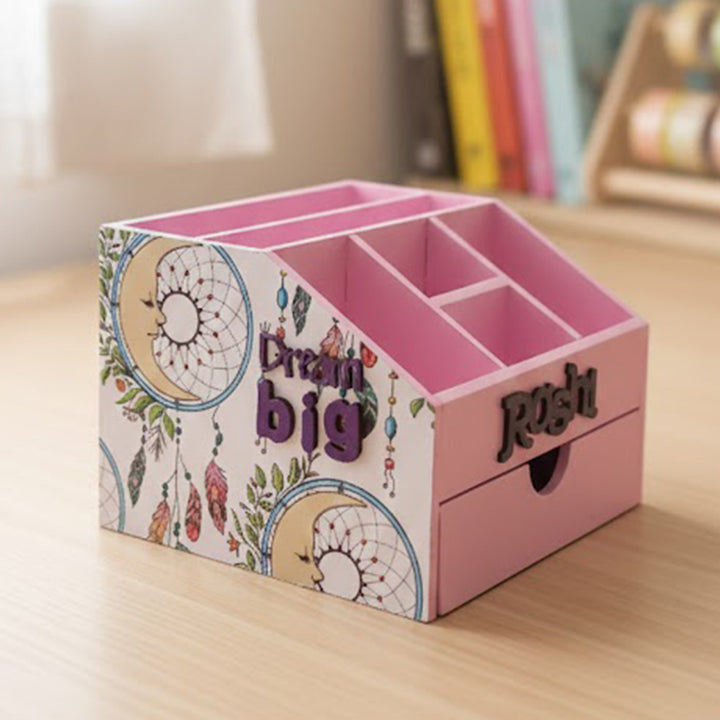 Pink Dream Catcher Personalized Handmade Stationary Box