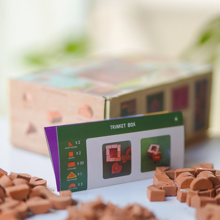 138 Assorted Bricks | Terracotta Minature Bricks DIY Construction Kit Gift Pack | Suitable For Age 4+ Years