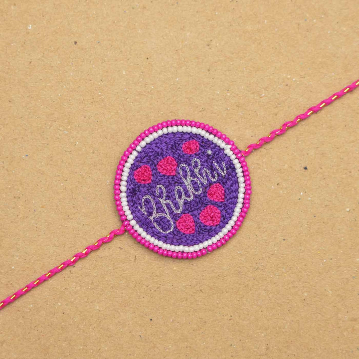 Handmade Beaded Bhabhi Rakhi With Roli Chawal