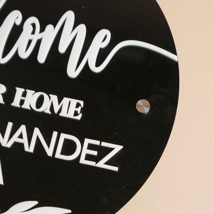 Personalized Round Minimalist Acrylic Name Plate