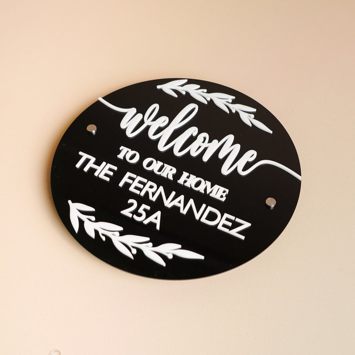 Personalized Round Minimalist Acrylic Name Plate