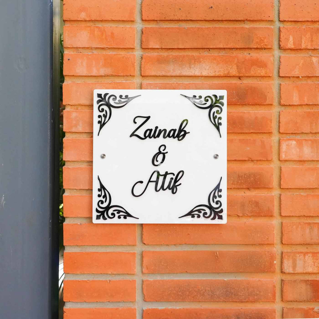 Personalized Square Shaped Acrylic Name Plate