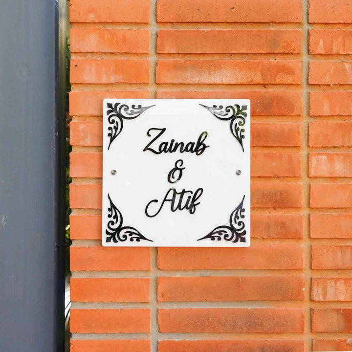 Personalized Square Shaped Acrylic Name Plate
