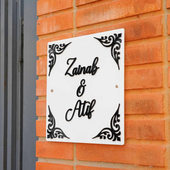 Personalized Square Shaped Acrylic Name Plate