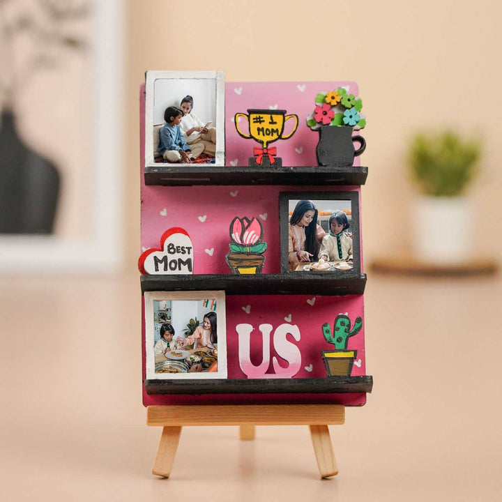 Photo Personalized Handmade Best Mom MDF Wood Fridge Magnet With Stand