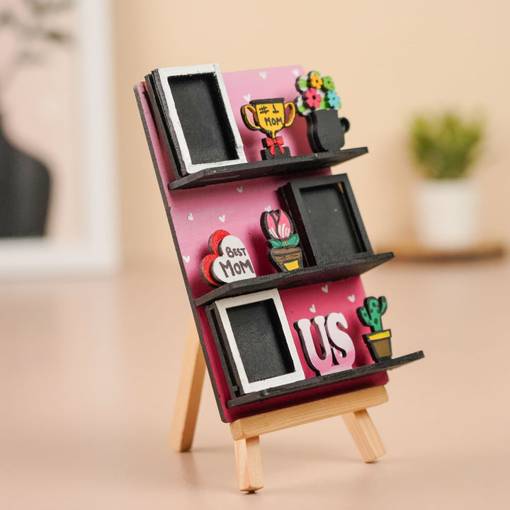 Photo Personalized Handmade Best Mom MDF Wood Fridge Magnet With Stand