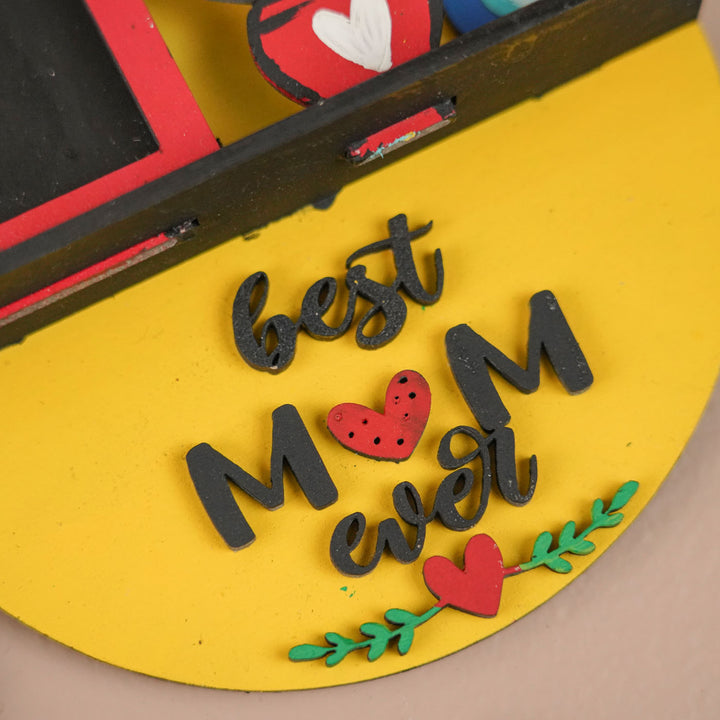 Photo Personalized Handmade Best Mom Ever MDF Wood Fridge Magnet With Stand
