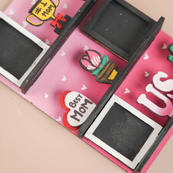 Photo Personalized Handmade Best Mom MDF Wood Fridge Magnet With Stand