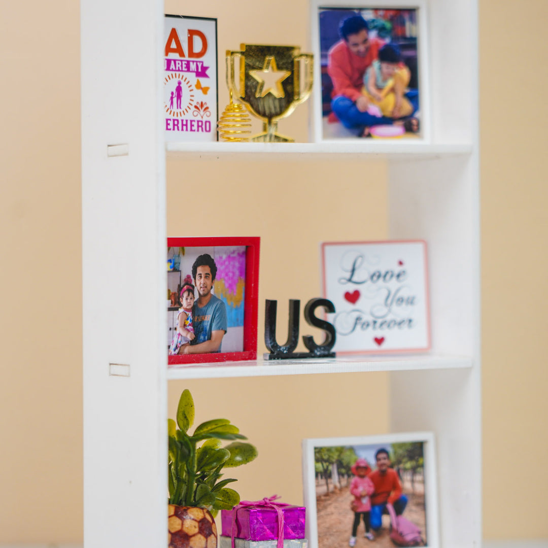 Photo Personalized Handmade Dad Theme Miniature Shelf MDF Wood Decorative Plaque
