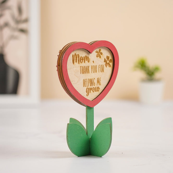 Photo Personalized Handmade Thank You Mom Birch Wood Decorative Plaque