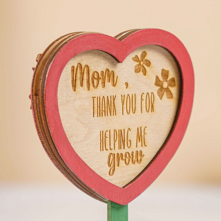 Photo Personalized Handmade Thank You Mom Birch Wood Decorative Plaque