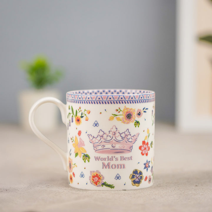 Handmade World's Best Mom Fine China Mug