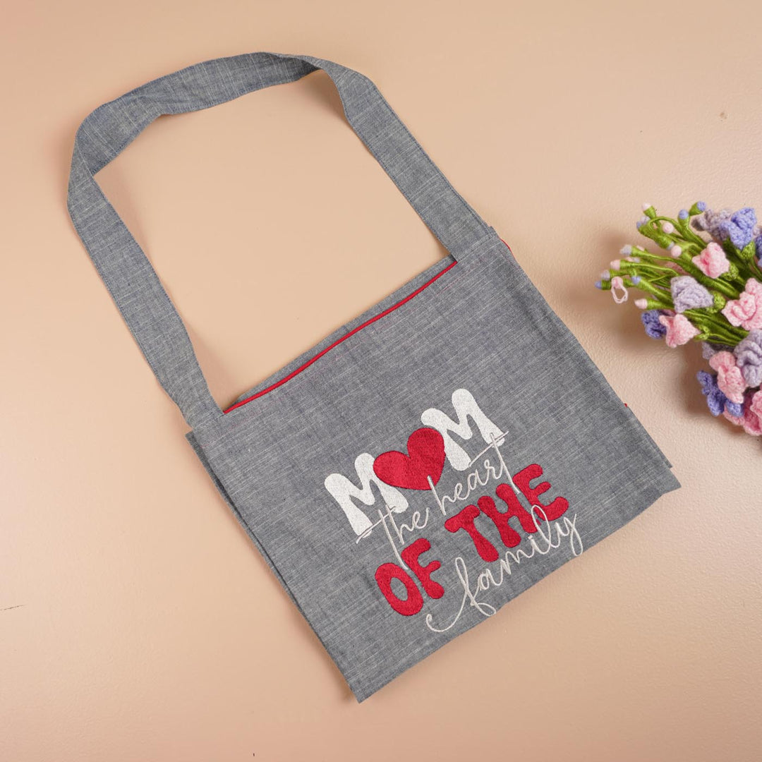 Personalized Embroidered "Mom The Heart Of The Family" Apron