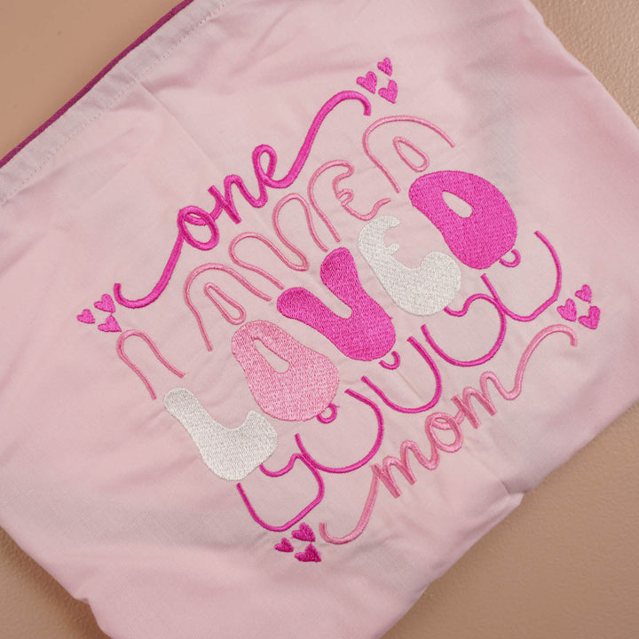 Personalized Embroidered "One Loved Mom" Apron