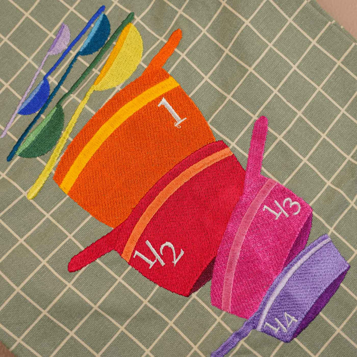 Personalized Embroidered Measuring Spoons Theme Apron