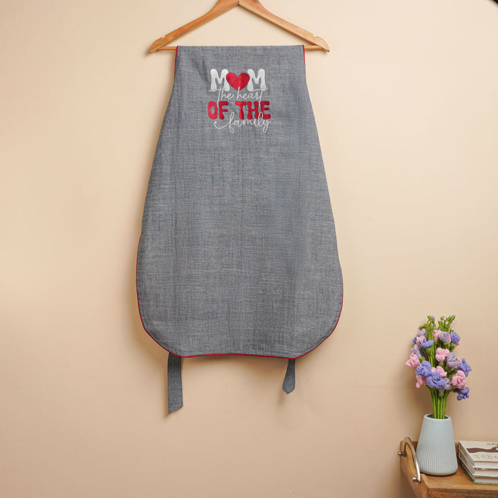 Personalized Embroidered "Mom The Heart Of The Family" Apron