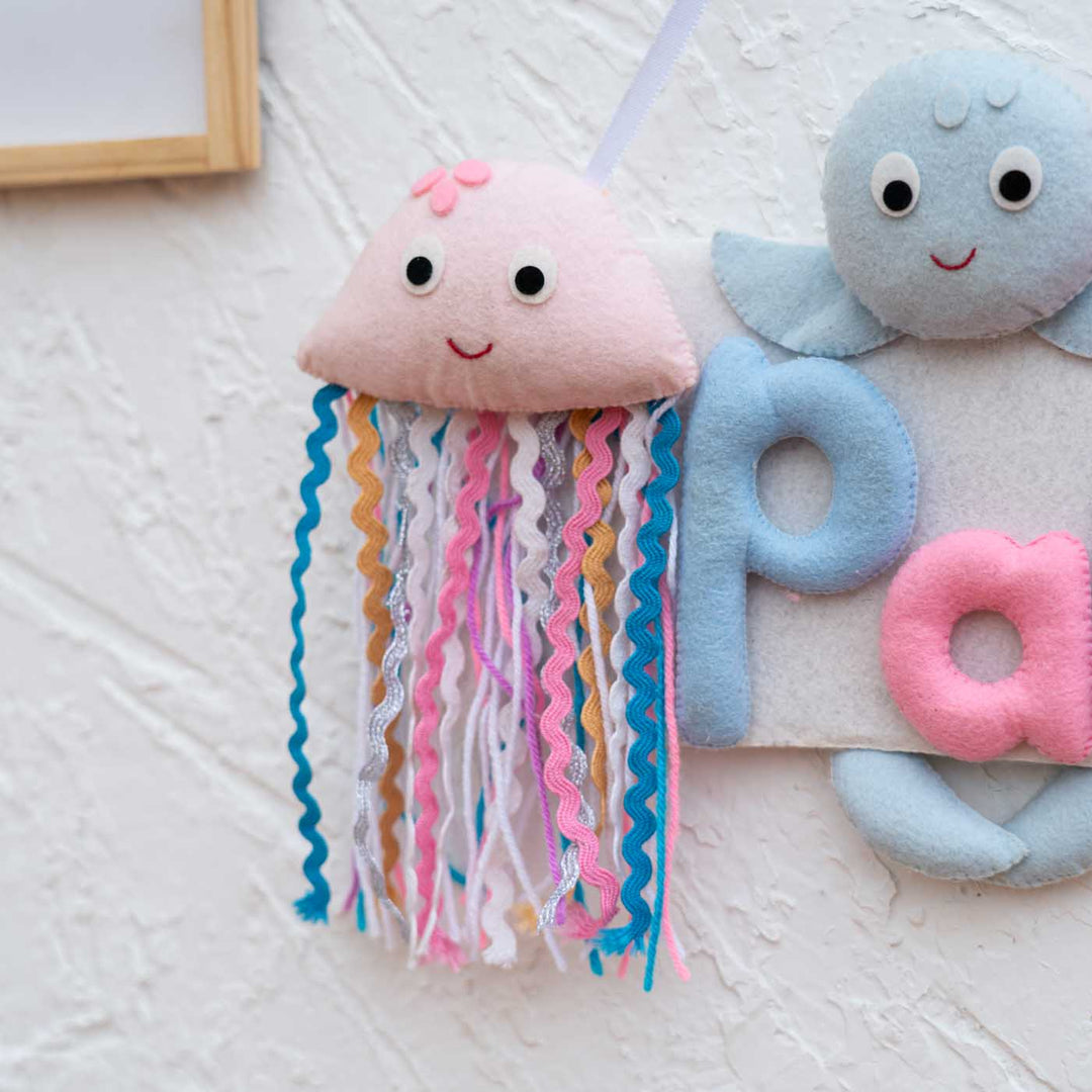 Personalized Kid's Mermaid Theme Felt Nameplate for Girls