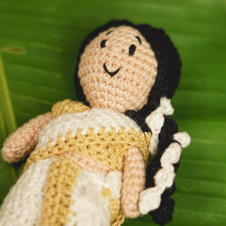Handmade Crochet Kerala Couple Cotton Dolls | Set Of 2