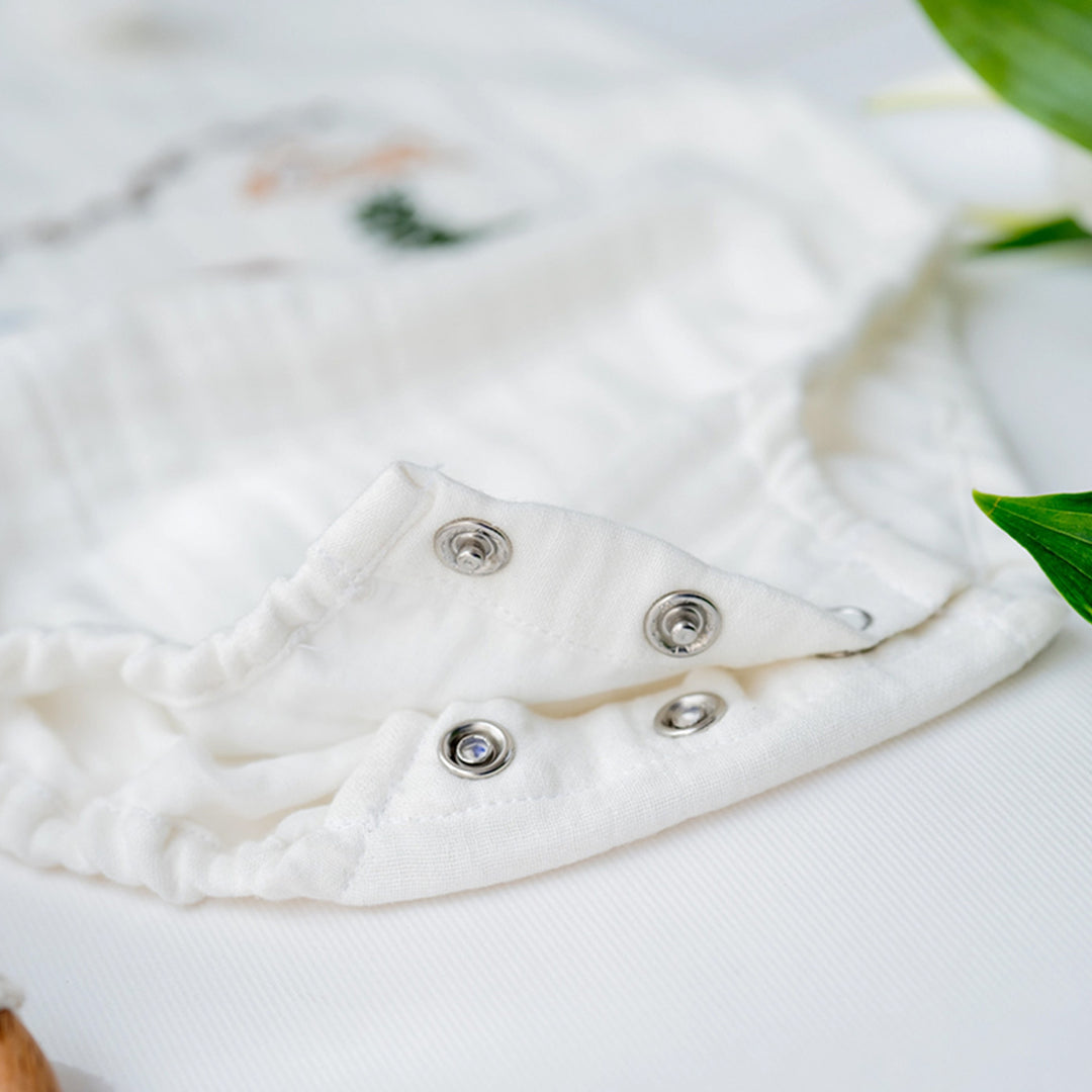 Little Meadows Baby Boy Gift Hamper | Romper, Swaddle & Bunny Rattle