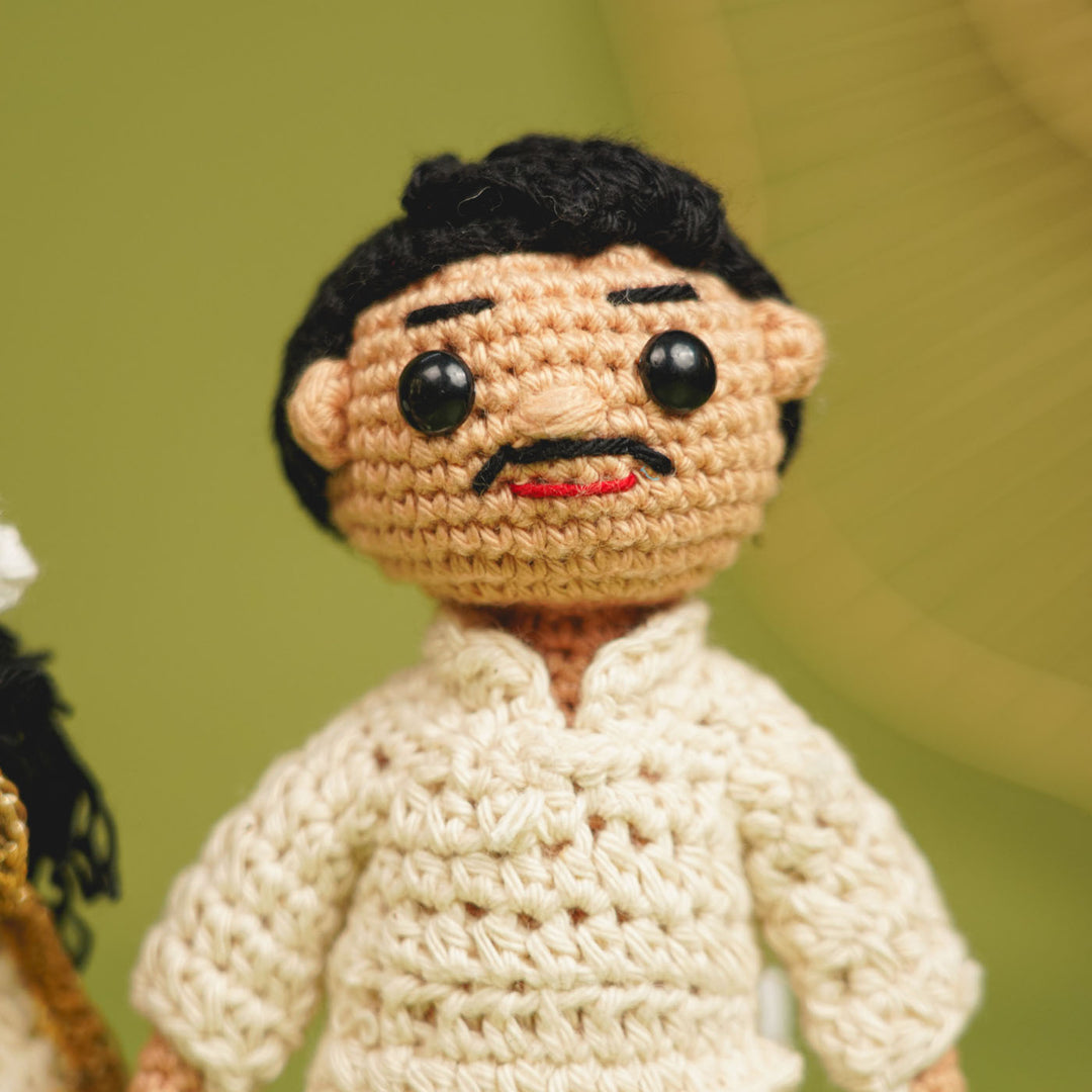 Photo Personalized Handmade Kerala Theme Crochet Cotton Replica Doll | Set Of 2