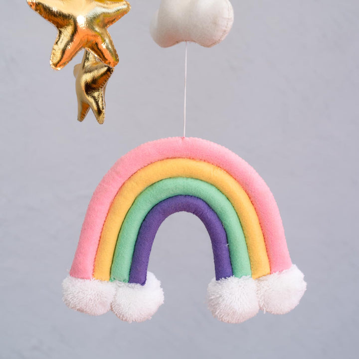 Handcrafted Kid's Unicorn & Rainbow Themed Crib and Cot Mobile