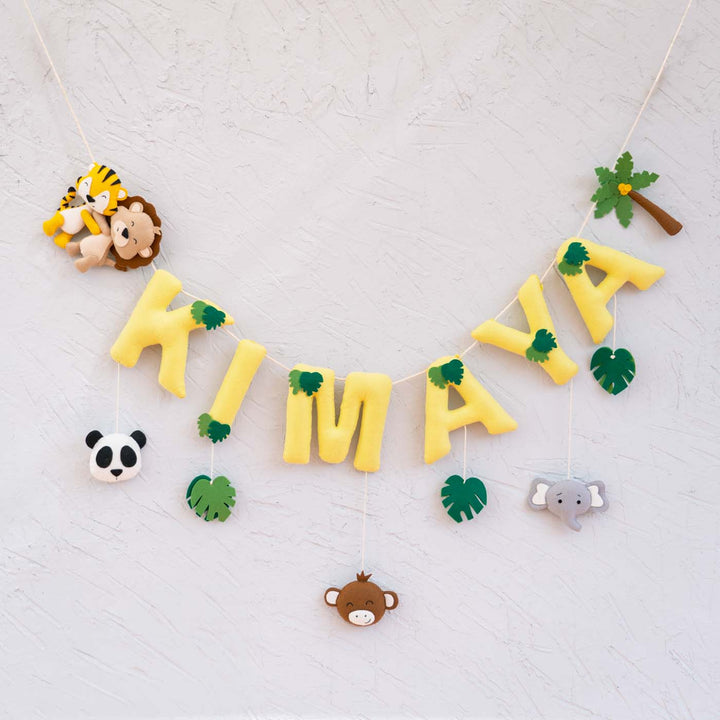 Handcrafted Personalized Themed Bunting For Kids - Animal Safari