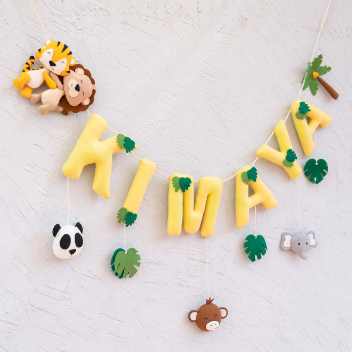 Handcrafted Personalized Themed Bunting For Kids - Animal Safari