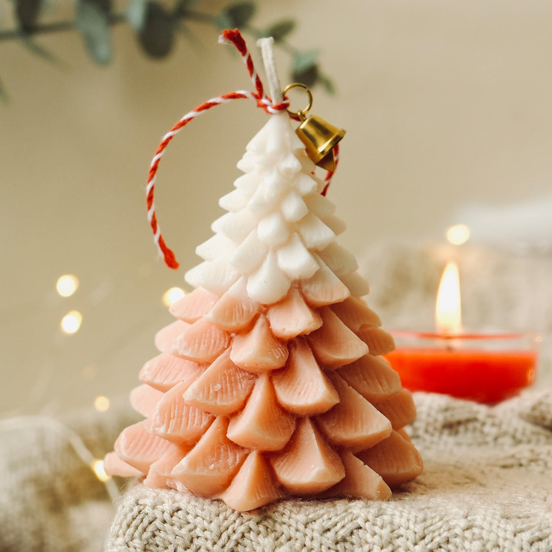 Handmade Ombre Christmas Tree Soy Wax Scented Candle