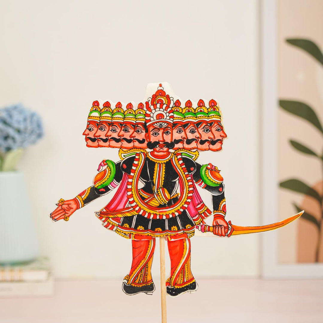 Hand-Painted Ravan Tholu Bommalata Flip Toy