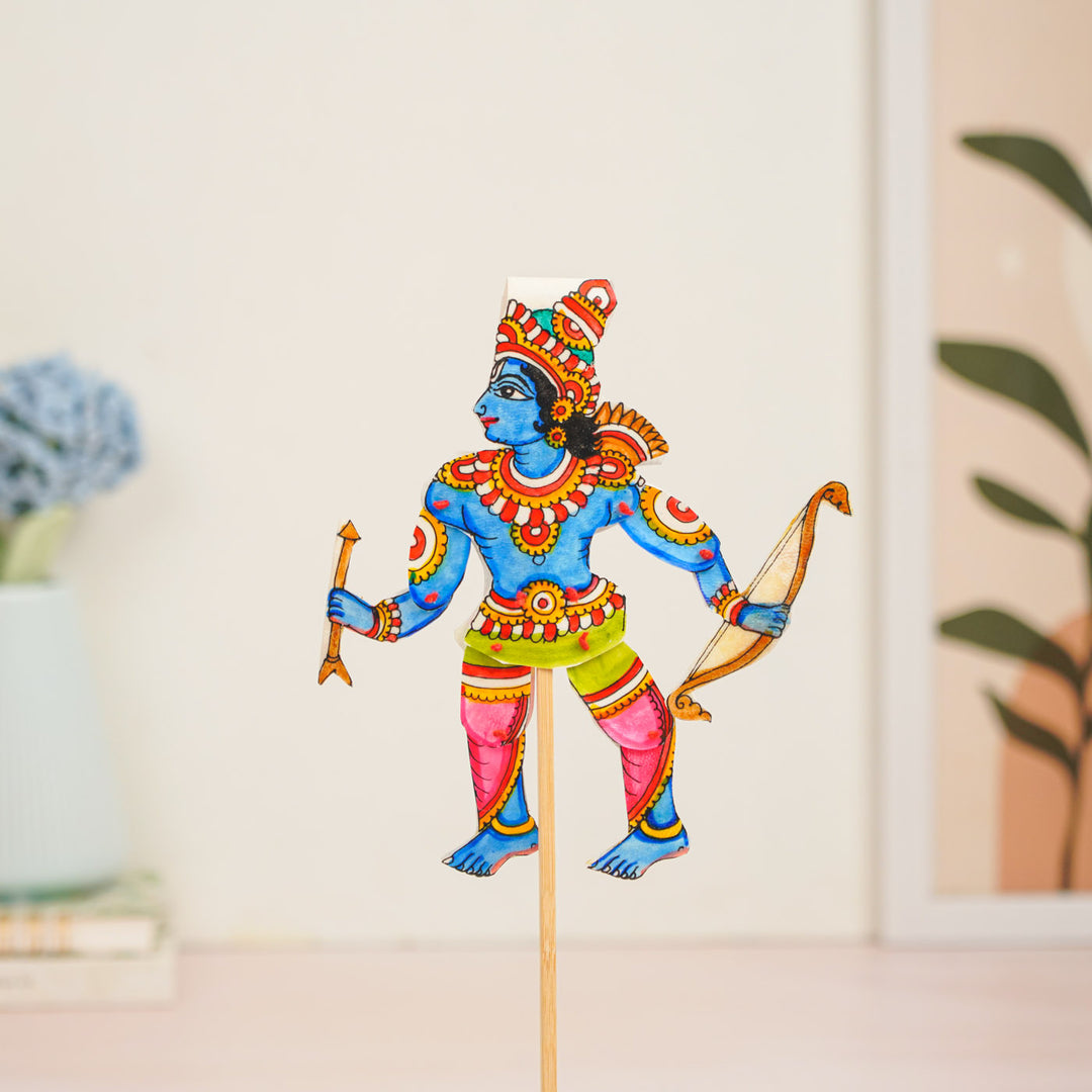 Hand-Painted Ram Tholu Bommalata Flip Toy