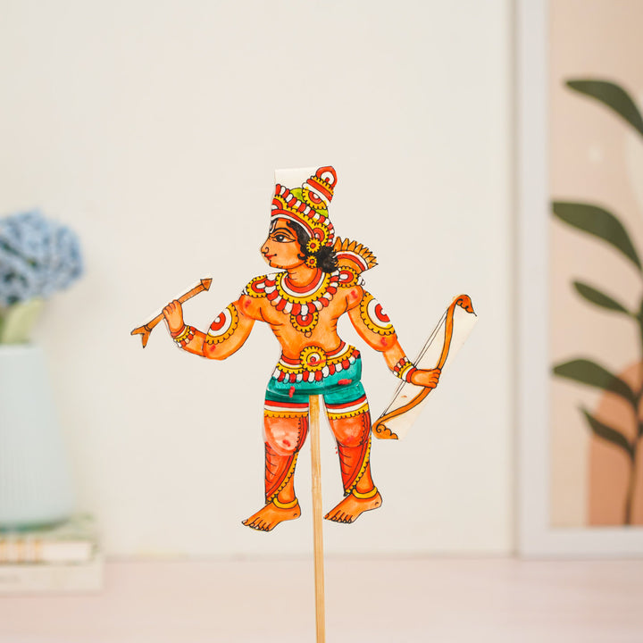 Hand-Painted Lakshman Tholu Bommalata Flip Toy