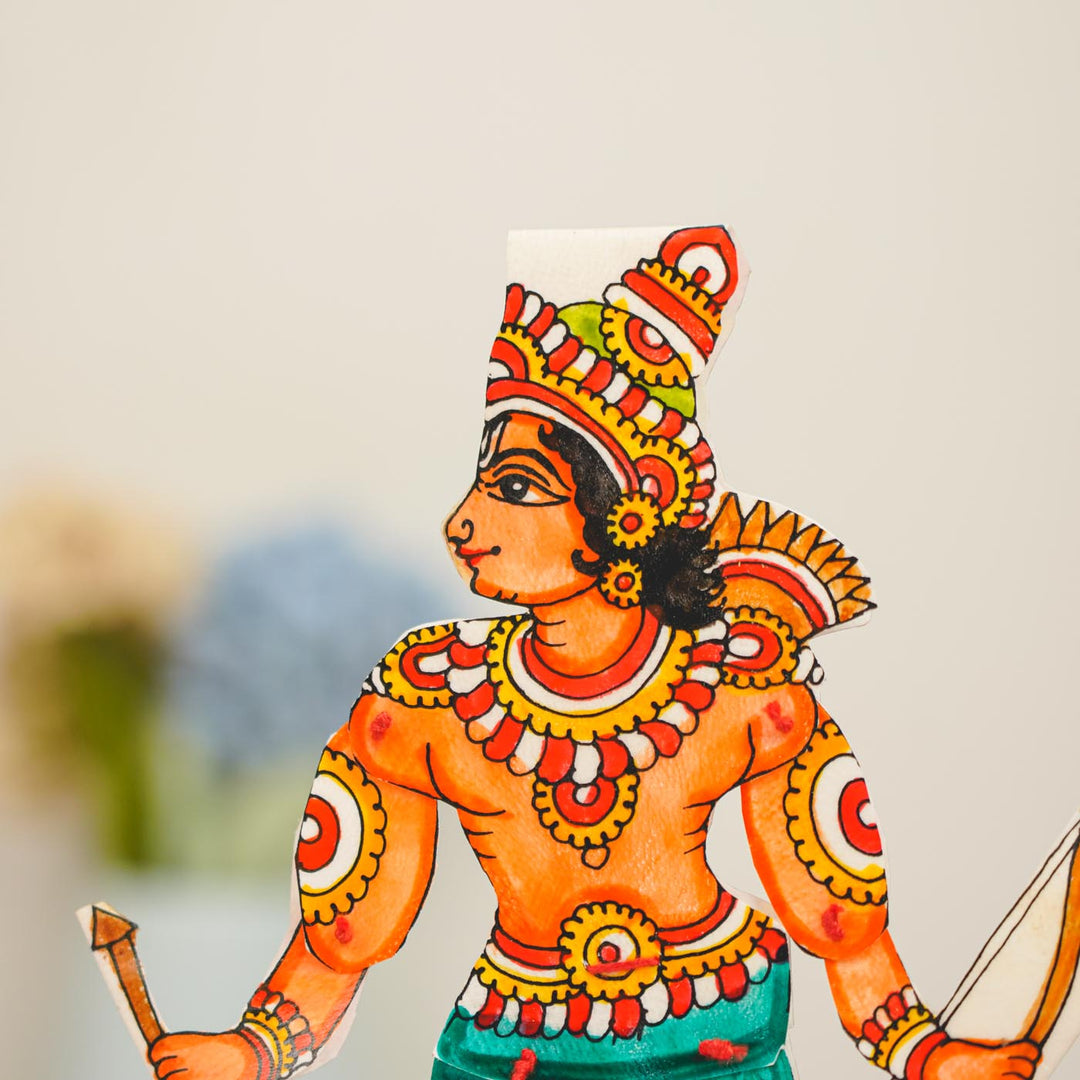 Hand-Painted Lakshman Tholu Bommalata Flip Toy