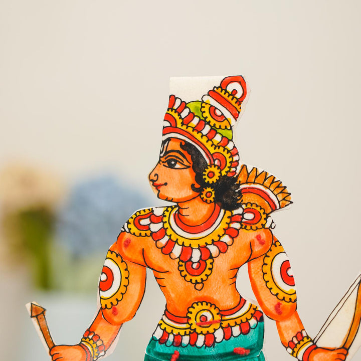 Hand-Painted Lakshman Tholu Bommalata Flip Toy