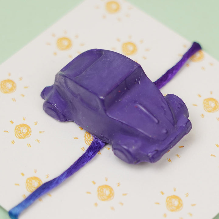 Customized Handmade Vehicles Theme Wax Rakhi For Kids - Close-up Front View